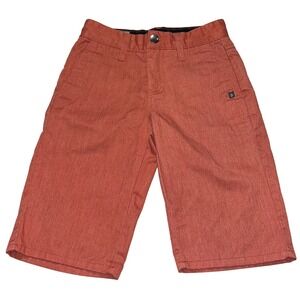 Volcom Solid Short Youth 10‎ Slim Orange Heathered Chino Shorts Kids Boys